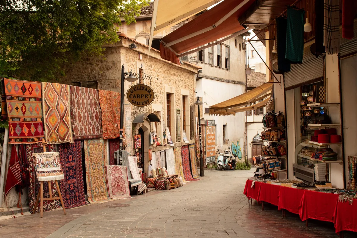 A stone street in Antalya's old town